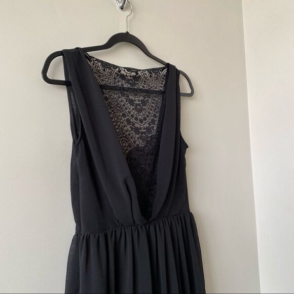 Asos-Lace Insert Sleeveless Midi Dress (Size:8) - Picture 4 of 12